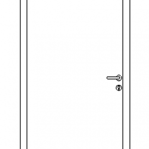 Single Steel Personnel Door Drawing